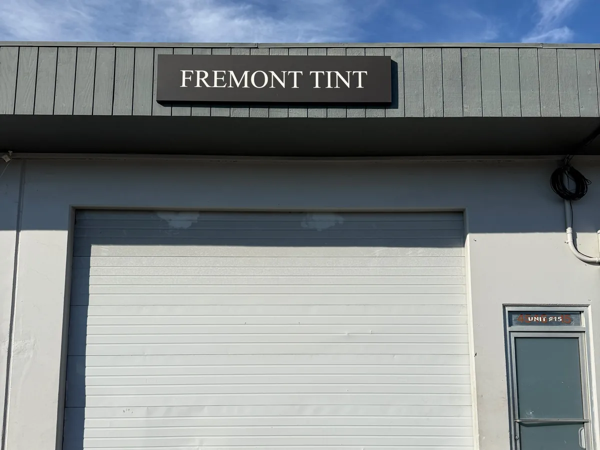 Fremont Tint shop exterior with signage